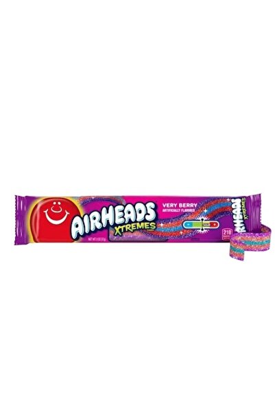 Airheads Xtremes Belts Very Berry – Jeleuri acrișoare sub formă de bandă cu a...