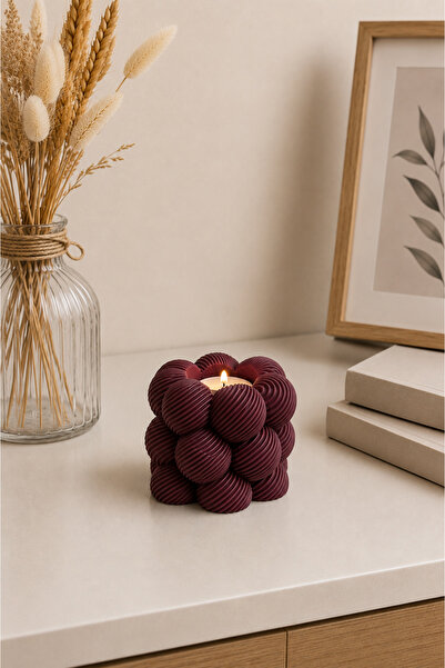 3D BASKI EVRENİ Dağ Teknoloji Bubble 3D Baskı Dekoratif Mumluk | Tealight Mum...