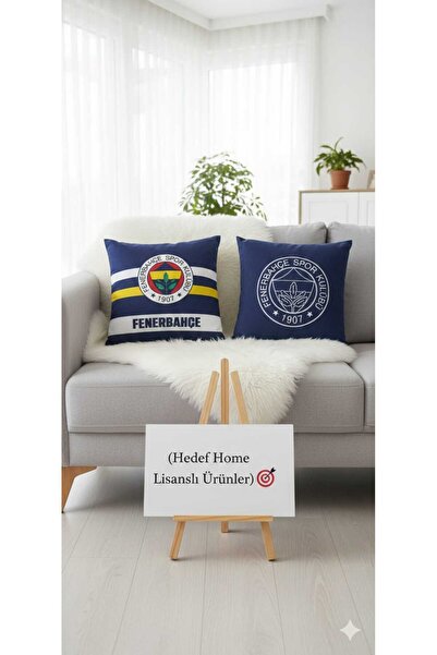 Taç Lisanslı Fenerbahçe 40x40 Kırlent %100 Pamuk