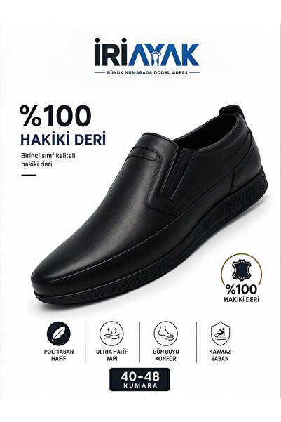 İriayak Large Size Genuine Leather 42-48 / Comfortable Sole Casual Shoes / Me...