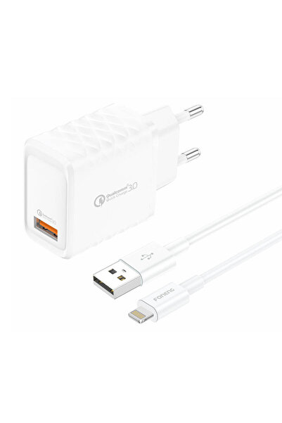 FONENG Încărcător de perete USB-A de 18W pentru iPhone 12 13 14 15 cu încărca...