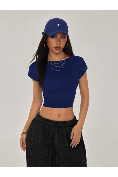 PALPİTO Women's Backless Crop Body