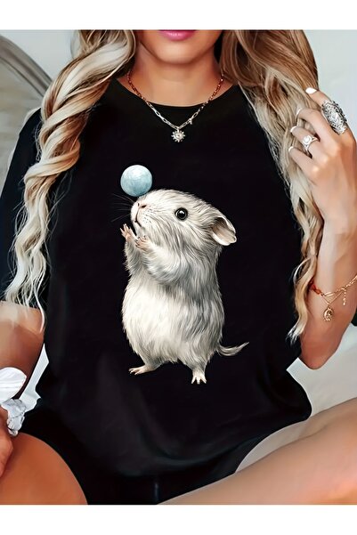 En22 Women'S Guinea Pig Graphic T-Shirt, Short Sleeve Crew Neck, Lightweight ...