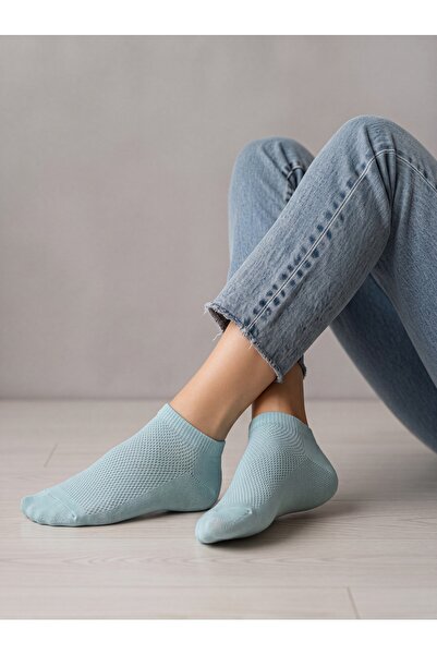 LE VISSION TEKSTİL 3-Pack Women's Cotton Booties Socks