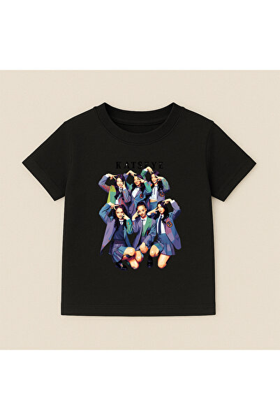 SVART WEAR Katseye Printed Crew Neck Cotton Short Sleeve Kids & Youth T-Shirt