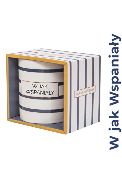 Be-Happy Gifts Cadouri Be-HappyCana cadou „W jak Wspanialy” 350 ml, porțelan,...