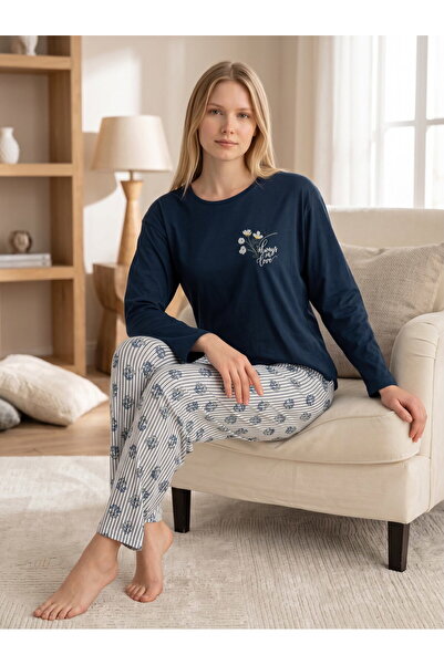 Pijamoni MİLAN UZUNKOL PİJAMA TAKIM 7600