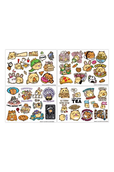 Fanattik Set de Stickere Decorative Fuzzballs, FaNaTtik, Multicolor, 4 foi