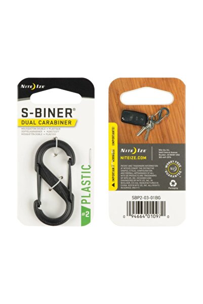 Nite Ize S-Biner #2 Plastic Μαύρο SBP2-03-01BG