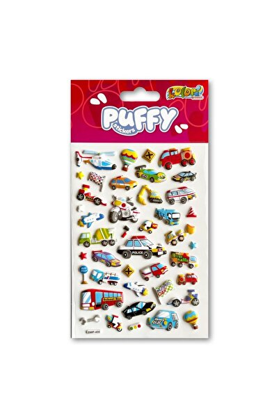 Penmate Autocolante puffy Cars, cu efect 3D, tematica masini, Multicolor, 11 ...