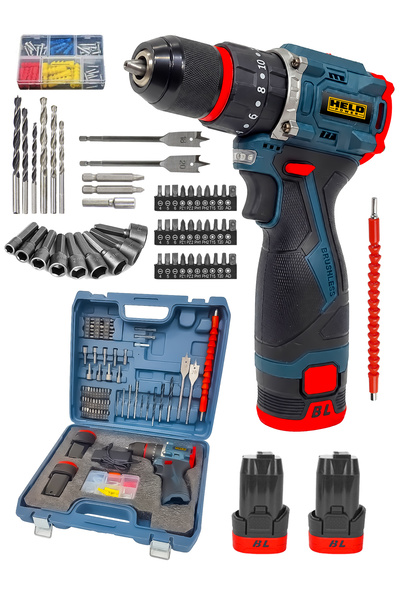 held power Kömürsüz -Brushless-Armut Tipi Akülü Vidalama Matkap Seti – 32 Par...