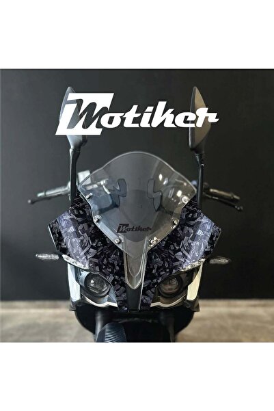 Motiker Bajaj Pulsar RS200 Ön Kafa Forget Karbon Tasarımı Sticker Etiket Modeli