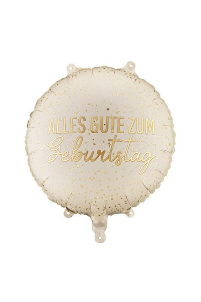 Partydeco Balon folie/pastila Alles Gute Zum Geburtstag, imprimat cu text, Mu...