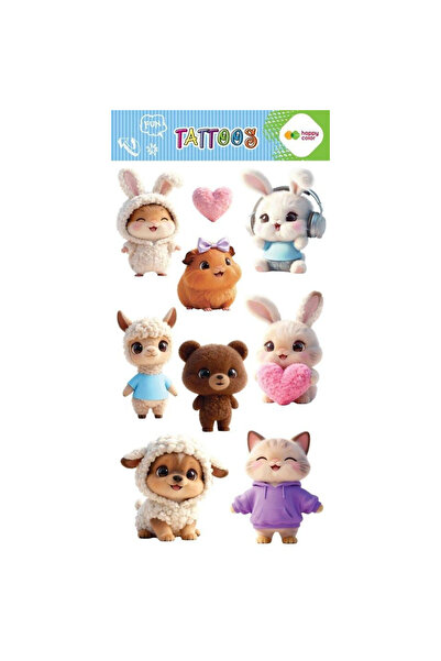 GDD Tatuaje lavabile pentru copii Sweet Kawaii Happy Color