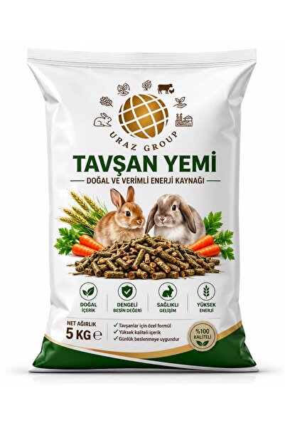 URAZ LÜKS YONCALI TAVŞAN YEMİ 5 KG (KEMİRGEN-HAMSTER-TAVŞAN-GİNEPİG)