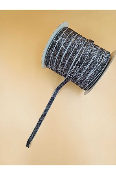 hobimixhobimix Anthracite Silvery Velvet Ribbon - 1 cm - 8 Meters