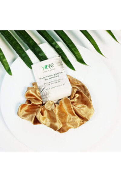 YEYE Made In Nature Elastic de păr din satin Yeye auriu