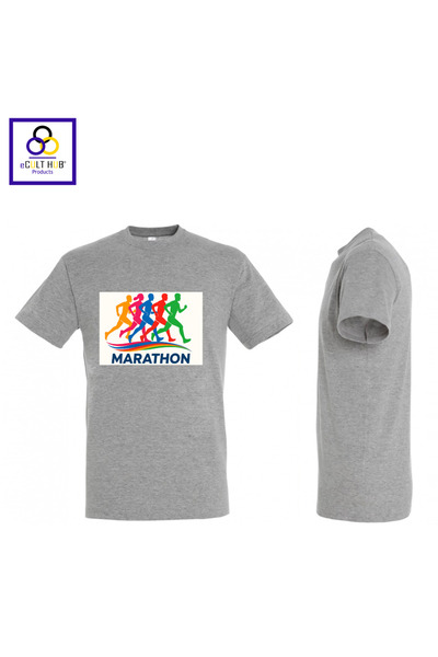 eCult Hub eC T-shirt Marathon 6 - Γκρι