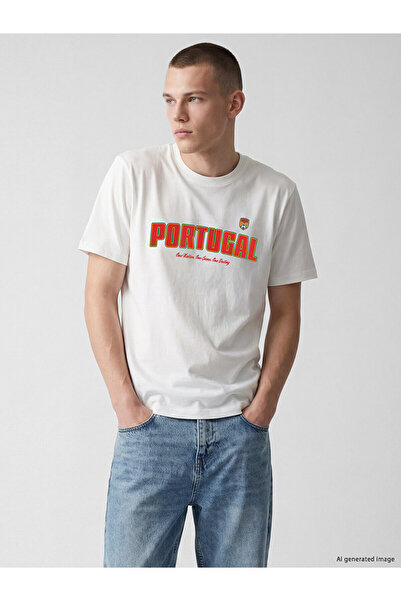 LC Waikiki Peak New Season Crew Neck Portugal Printed Men's T-Shirt