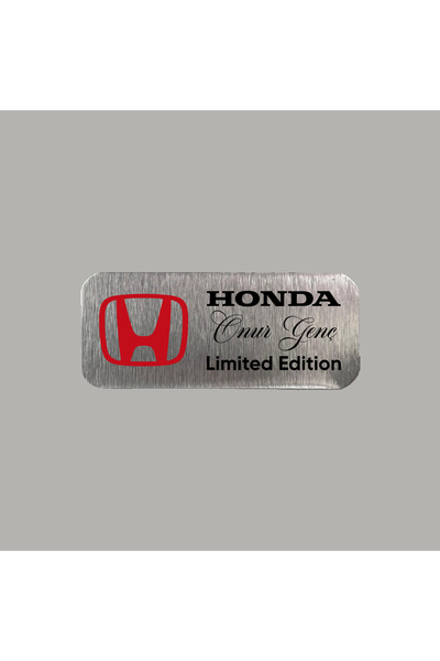 CRF Reklam Kişiye Özel Honda Logolu Limited Edition İsim Soyisim Metal Etiket...