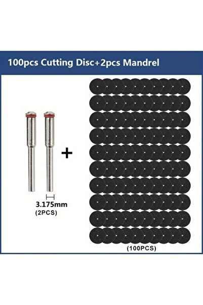 Choice 100pcs 2pcs Shank Abrasive Cutting Disc 32mm With Mandrels Grinding Wh...