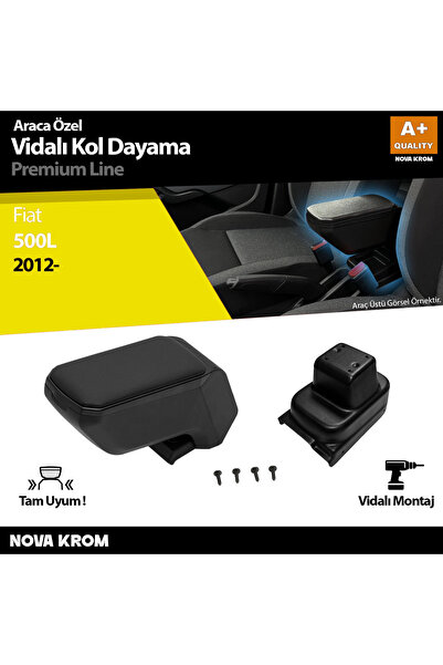 Nova Krom Fiat 500L Kol Dayama Kolçak ABS Vidalı Siyah 2018 Üzeri