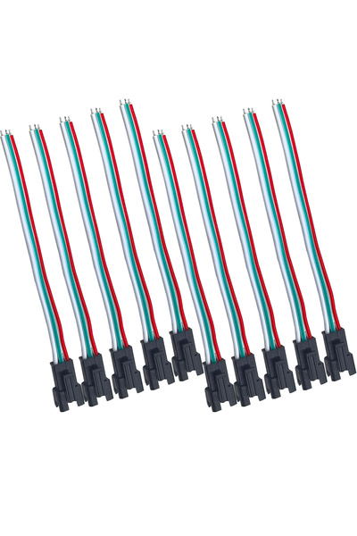Choice sm-3p-M-10PCS 3 Pin JST SM Male Female Plug Connector Cable For WS2812...