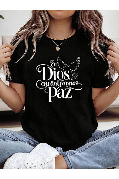 12 HERTZ Spanish Letter Print T-shirt, Short Sleeve Crew Neck Casual Top for ...