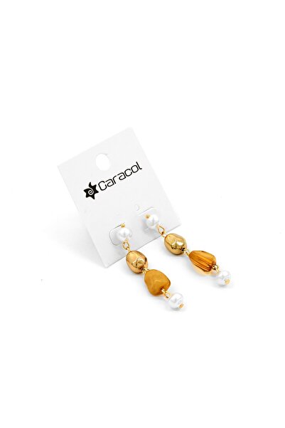 Casa Caracol Women Pearl Tear Earrings, Gold