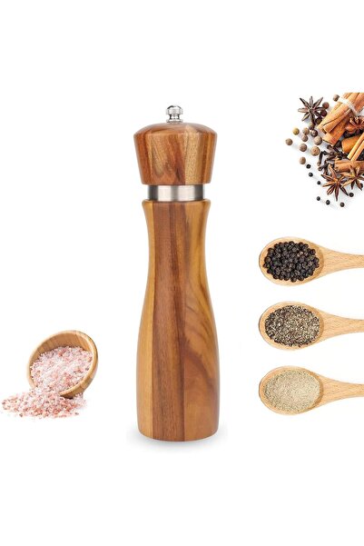 Arabest Pepper Grinder,Wooden Salt and Pepper Grinding Machine,Manual Steel R...