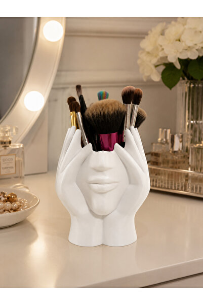 EAE DESİGN STUDİO Women's Silhouette Makeup Organizer - Makeup Stand - Brush ...