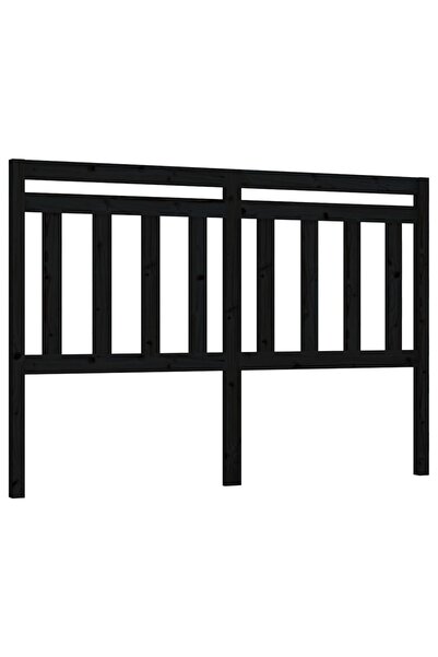 vidaxl Tăblie de pat, negru, 126x4x100 cm, lemn masiv de pin