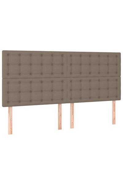 vidaxl Tăblie de pat gri taupe 160x5x118/128 cm, material textil