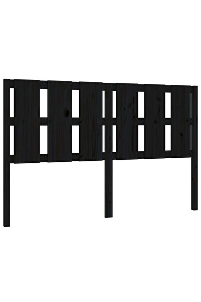 vidaxl Tăblie de pat, negru, 155,5x4x100 cm, lemn masiv de pin
