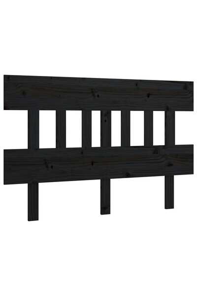 vidaxl Tăblie de pat, negru, 163,5x3x81 cm, lemn masiv de pin