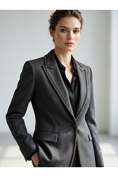 VS ACCESSORY BŞT-085 Metal Top Zincirli Siyah Grogrenli Şerit