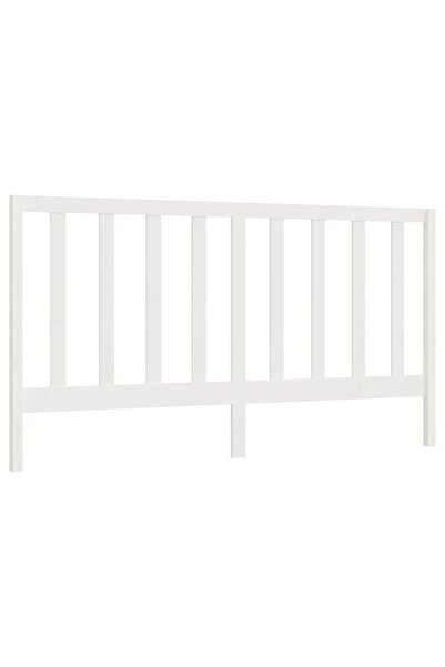 vidaxl Tăblie de pat, alb, 206x4x100 cm, lemn masiv de pin