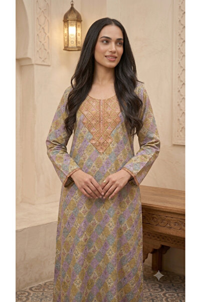Maison Emarat Heritage Printed Jalaabiya with all abstract floral prints