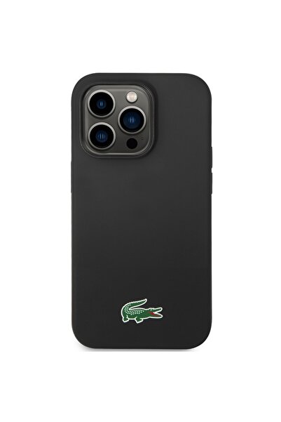 Lacoste Husă MagSafe din silicon cu logo Croc pentru iPhone 14 Pro, Negru