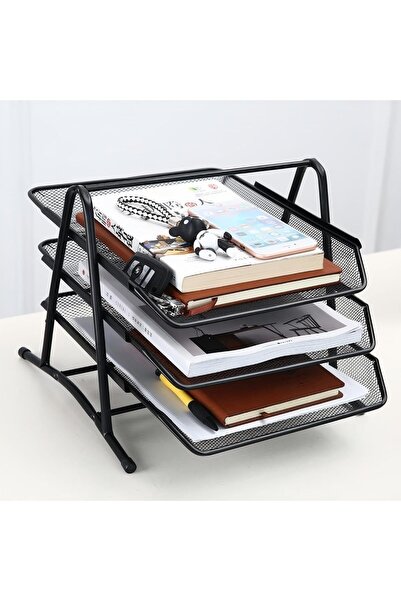 Arabest 3-Tier Mesh Letter Tray Desk Organizer,Stackable Document Holder,Pape...