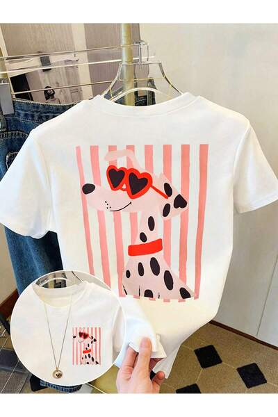 SVART WEAR Dalmatian Printed Oversize Crew Neck Summer T-Shirt
