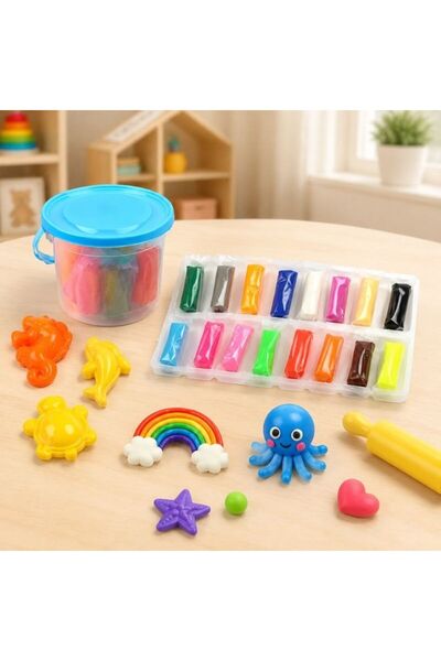 MOTARRO Kit Plastilină Non-Toxică 16 Culori Complet, Plastilină Moale Reutili...