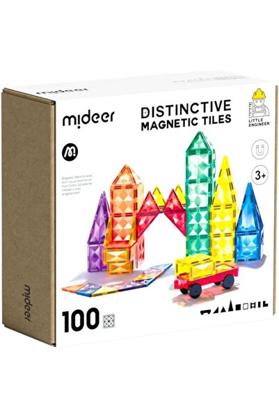 syncticaret Mideer colorful magnetic tiles - 100 pieces