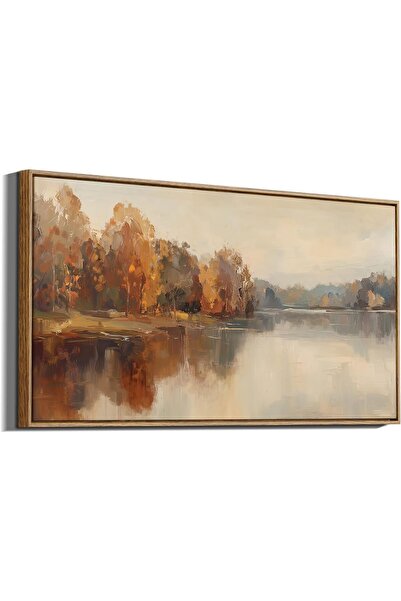 ALAYRA International Vintage Autumn Lake With Outer Frame 60x120 cm for Bedro...