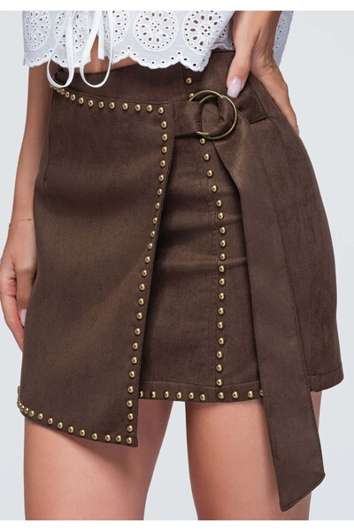 OMBRE Women's Skirt, Mini Length, High Waist OW-GL-E0023