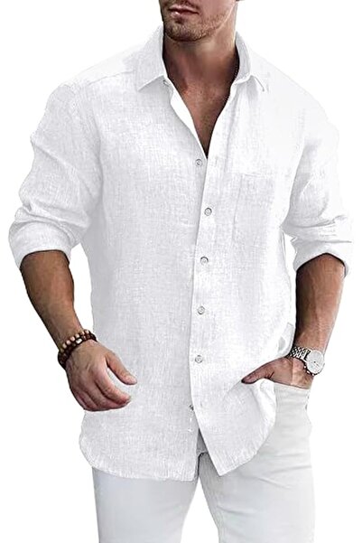 TOKYO-T Elanbells Men's Dress Shirt, Long-Sleeved Button-Down Shirt, Casual, ...
