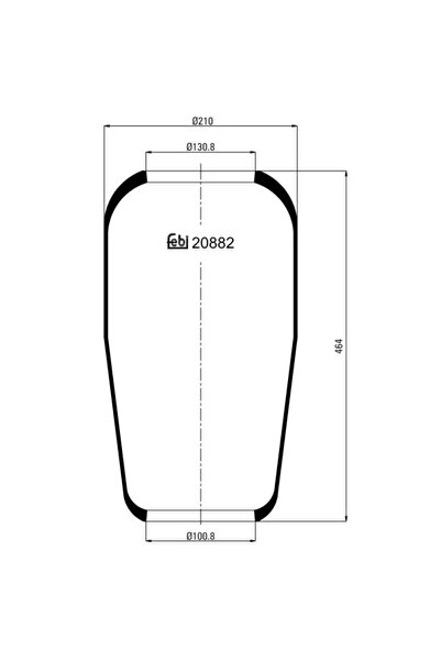 FEBI BILSTEIN Perna de Aer Spate (diametru: 101/131/210mm) Man E2000 Em F2000...