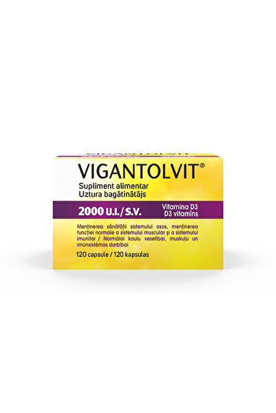 CATALENT VIGANTOLVIT 2000 U.I. Vitamina D3, 120 capsule - supliment alimentar