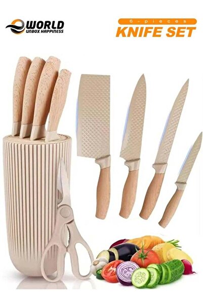 Eworld 6 Piece Professional Knife Set, Includes Kitchen Knife, Chef's Knife, ...