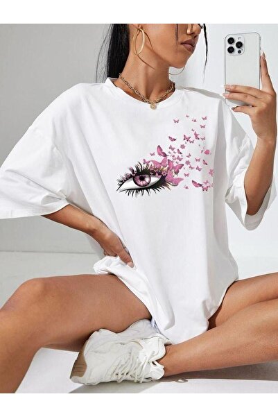 bellanova Hanan Unisex Colorful Oversize Printed T-Shirt Streetwear Comfortab...